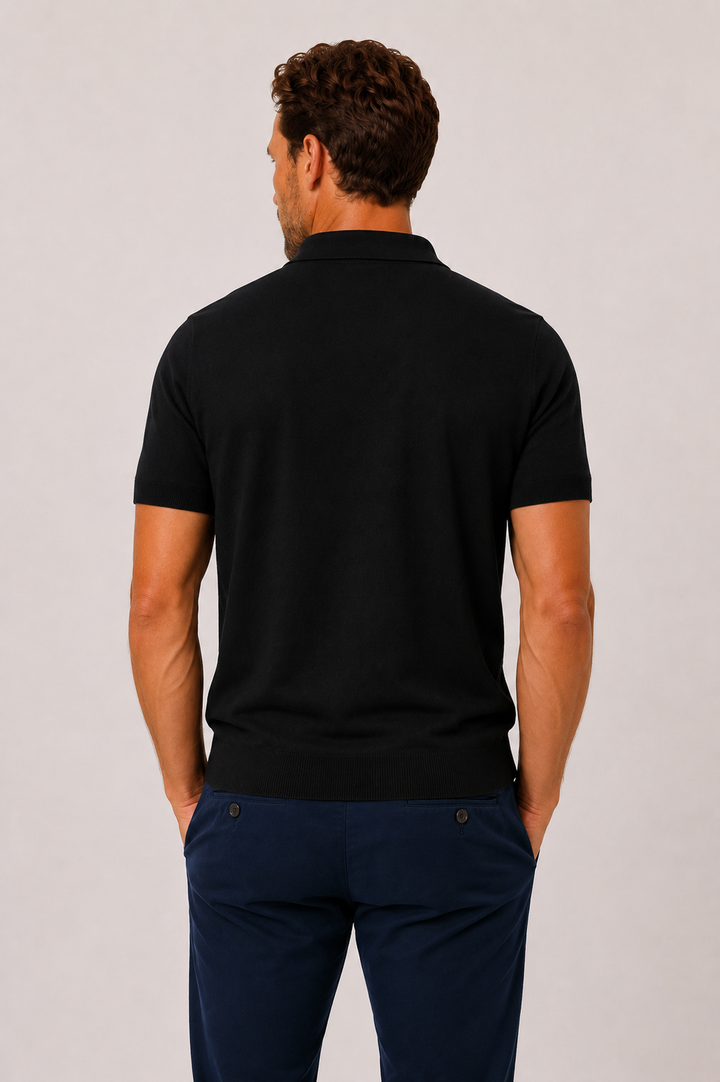 Polo en coton tricoté ultra doux