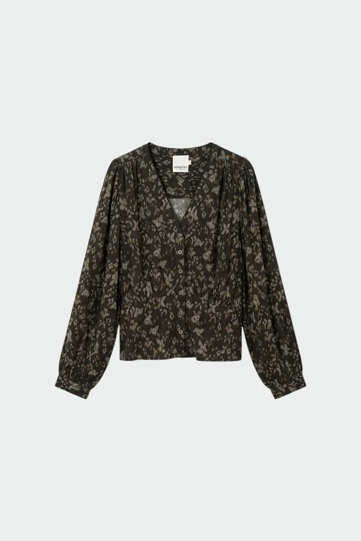 Floral V-neck blouse 