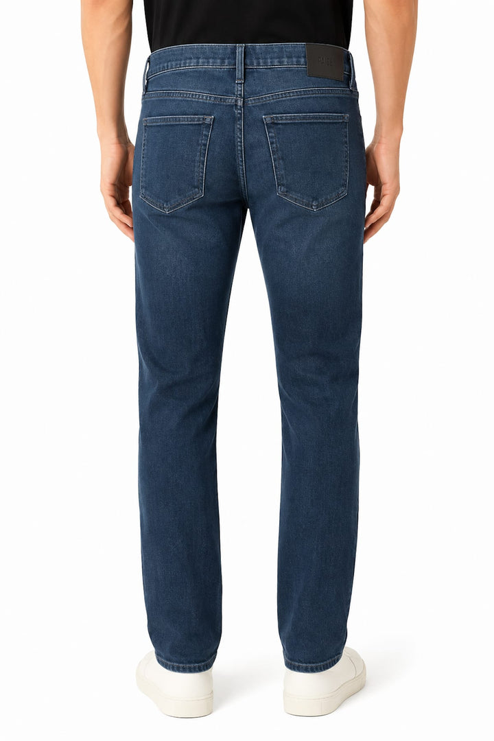 Vue arrière jean classique Paige pour homme gris avec détails de poches - Valérie Simon