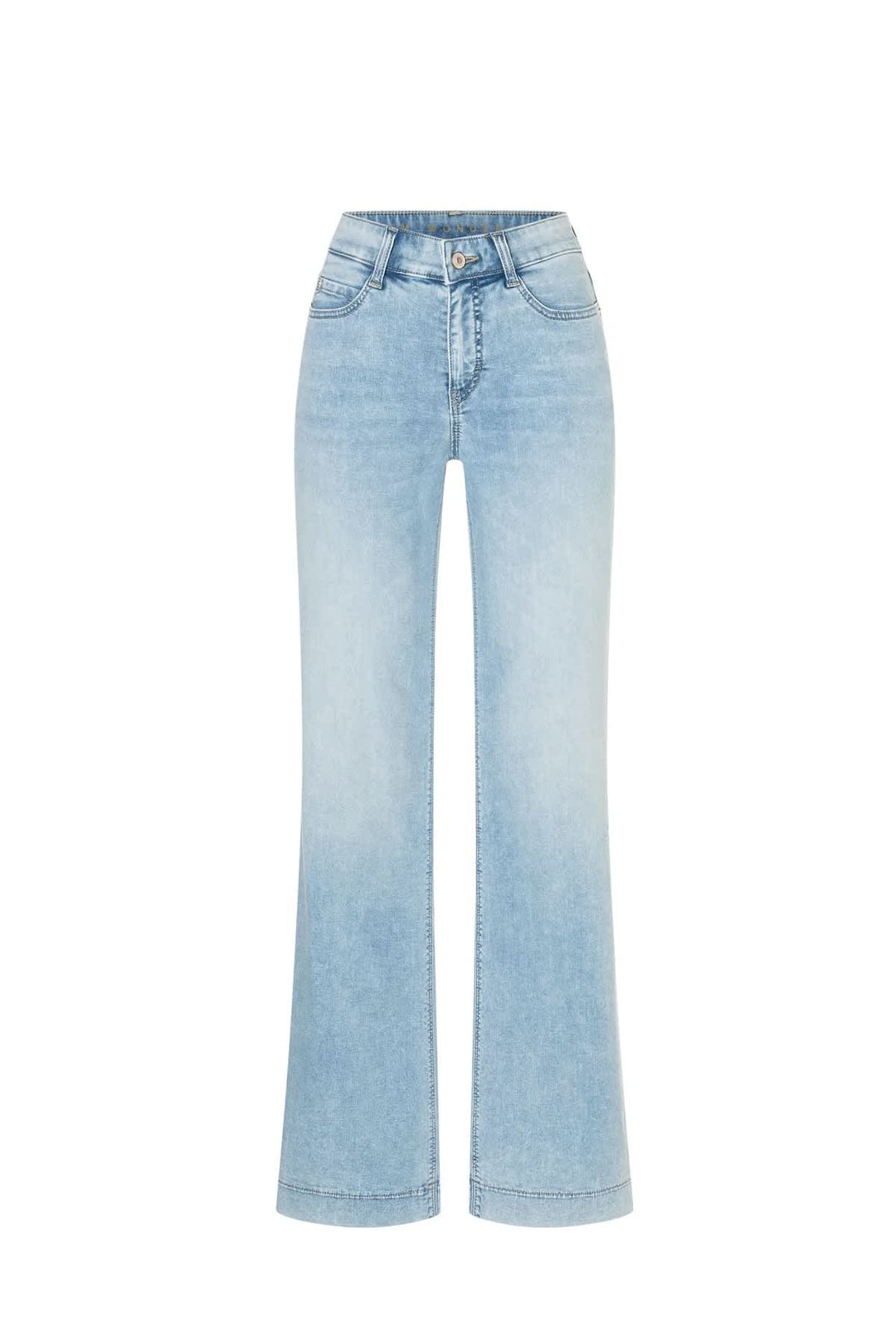 Vue de face jean large 5 poches Mac Jeans noir pour femme - Valérie Simon