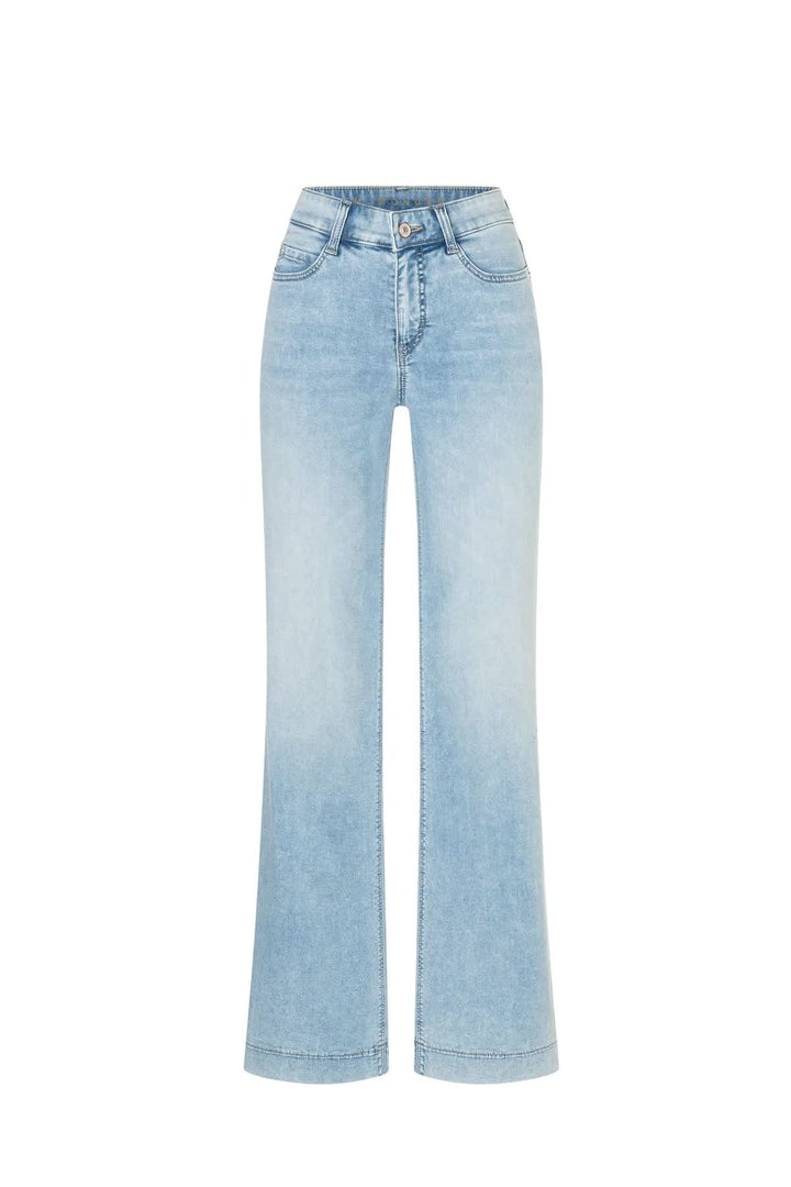 Vue de face jean large 5 poches Mac Jeans noir pour femme - Valérie Simon