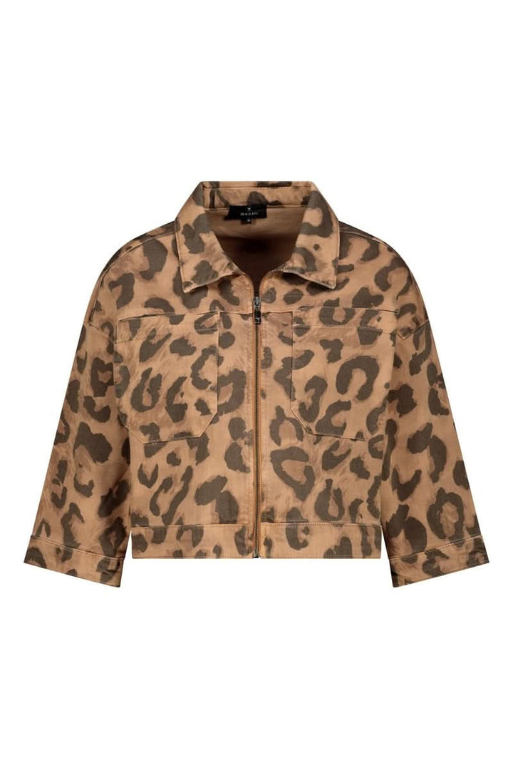 Veste courte imprimée léopard