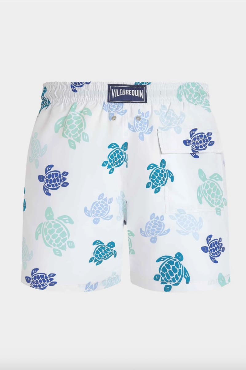 Vue de face maillot tortue Vilebrequin pour homme bleu - Valérie Simon