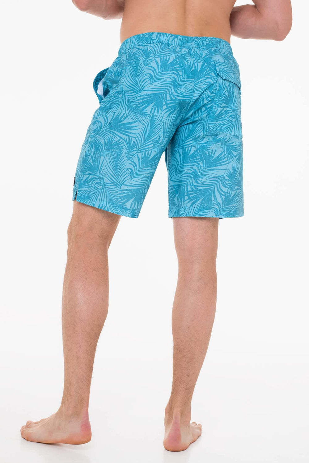 Front view of Tom Tailor men's green tropical print swimsuit - Valérie Simon