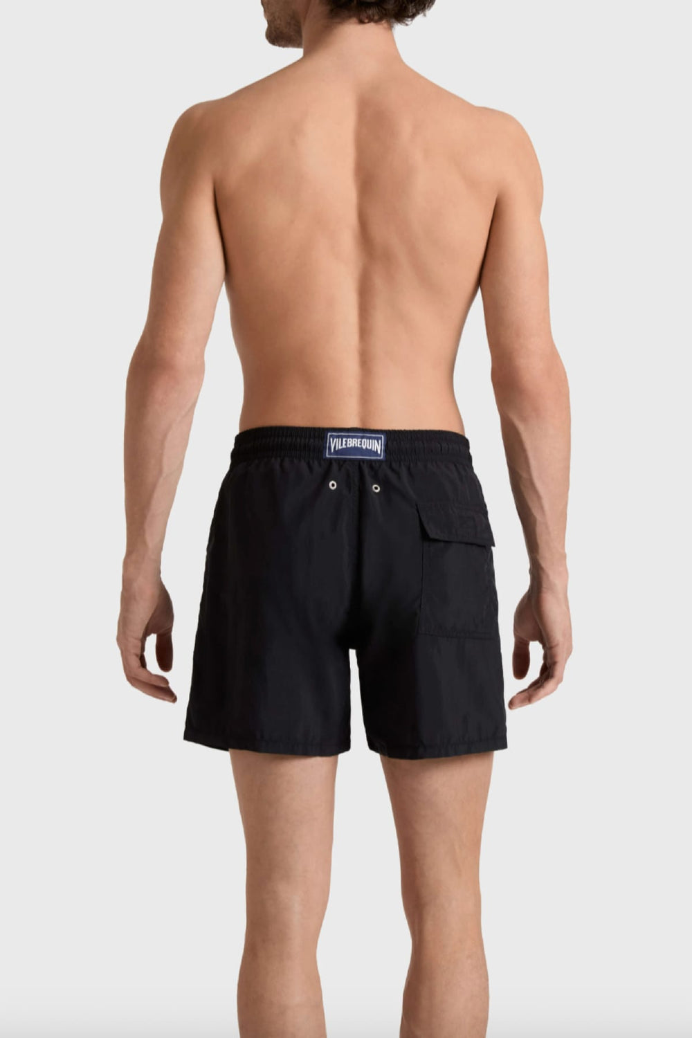 Vue de face maillot de bain Vilebrequin pour homme orange avec cordon ajustable - Valérie Simon