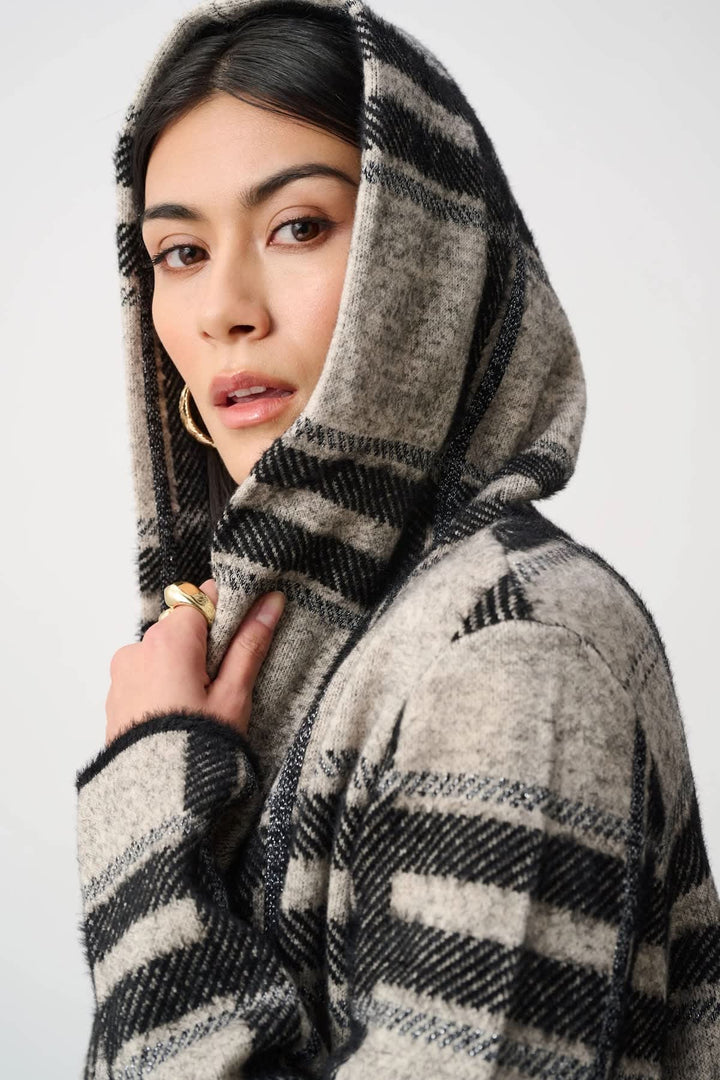 Side view of the brown Joseph Ribkoff women&