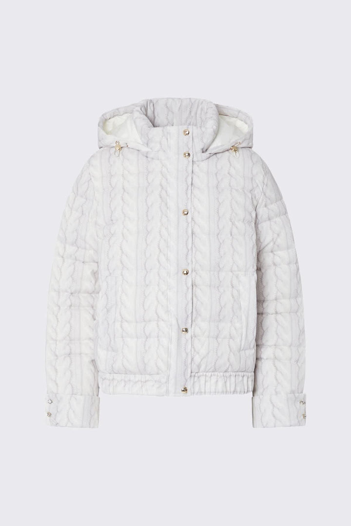 Manteau court matelassé à capuchon pour femme liujo