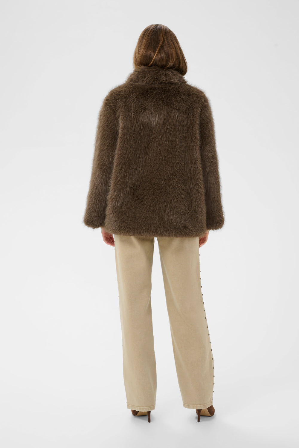 Women's Drama faux fur coat Cream