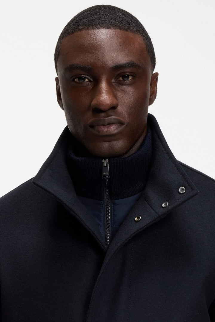Hugo Boss men’s dress coat with stand collar