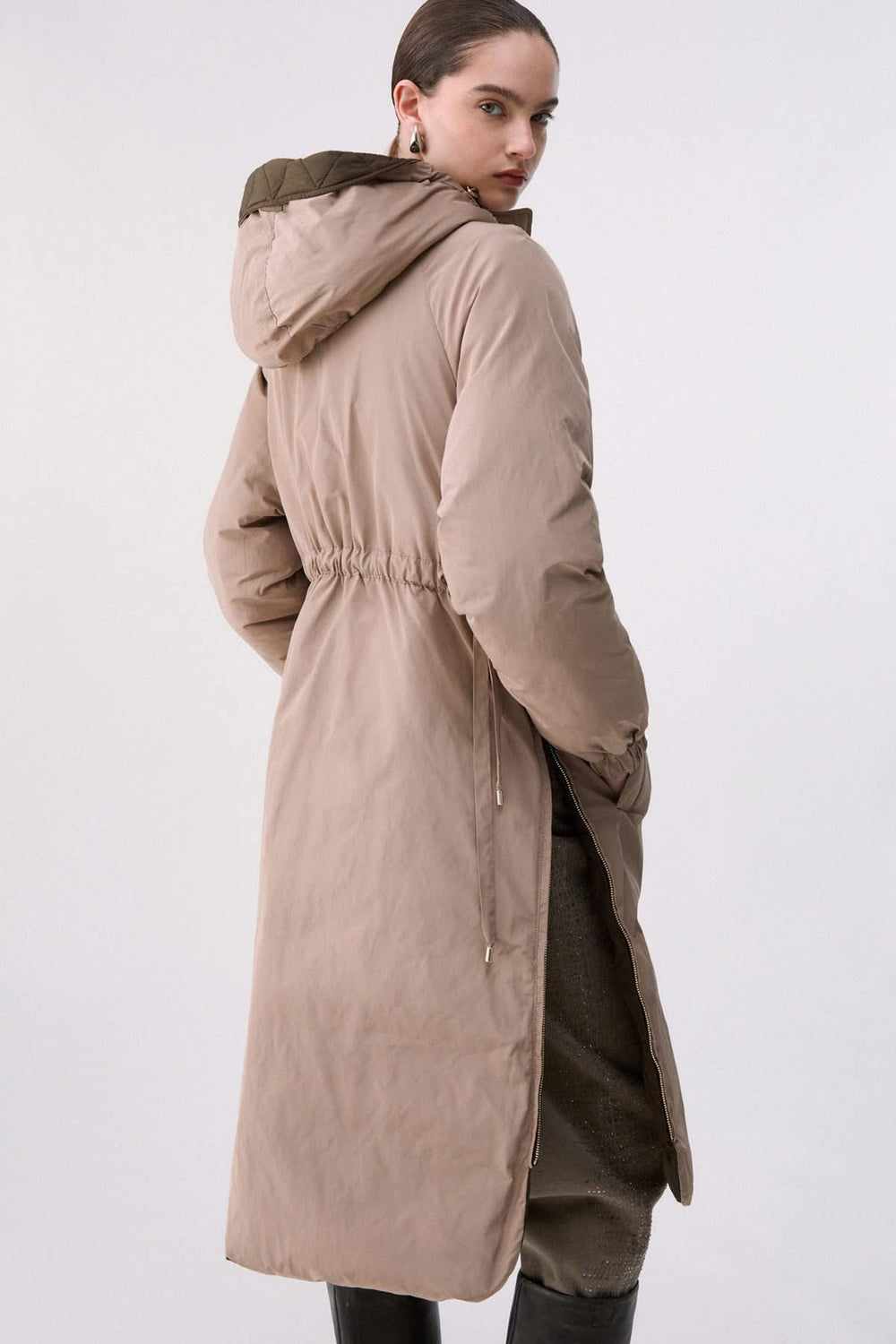 Women's Liu Jo reversible long hooded coat