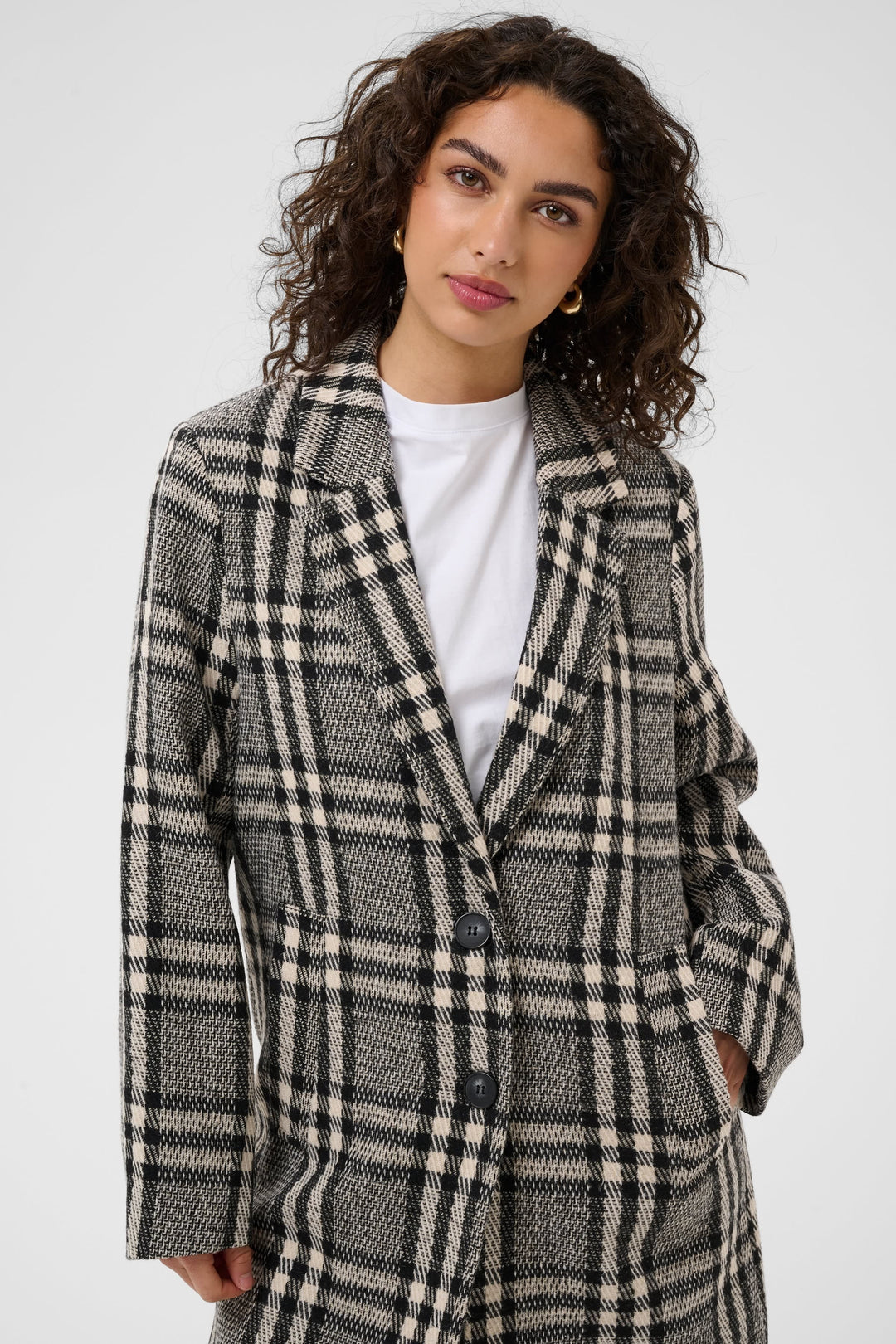 Front view of a gray Kaffe women&