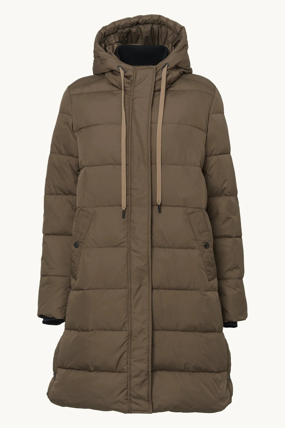 Long Hooded Quilted Winter Coat