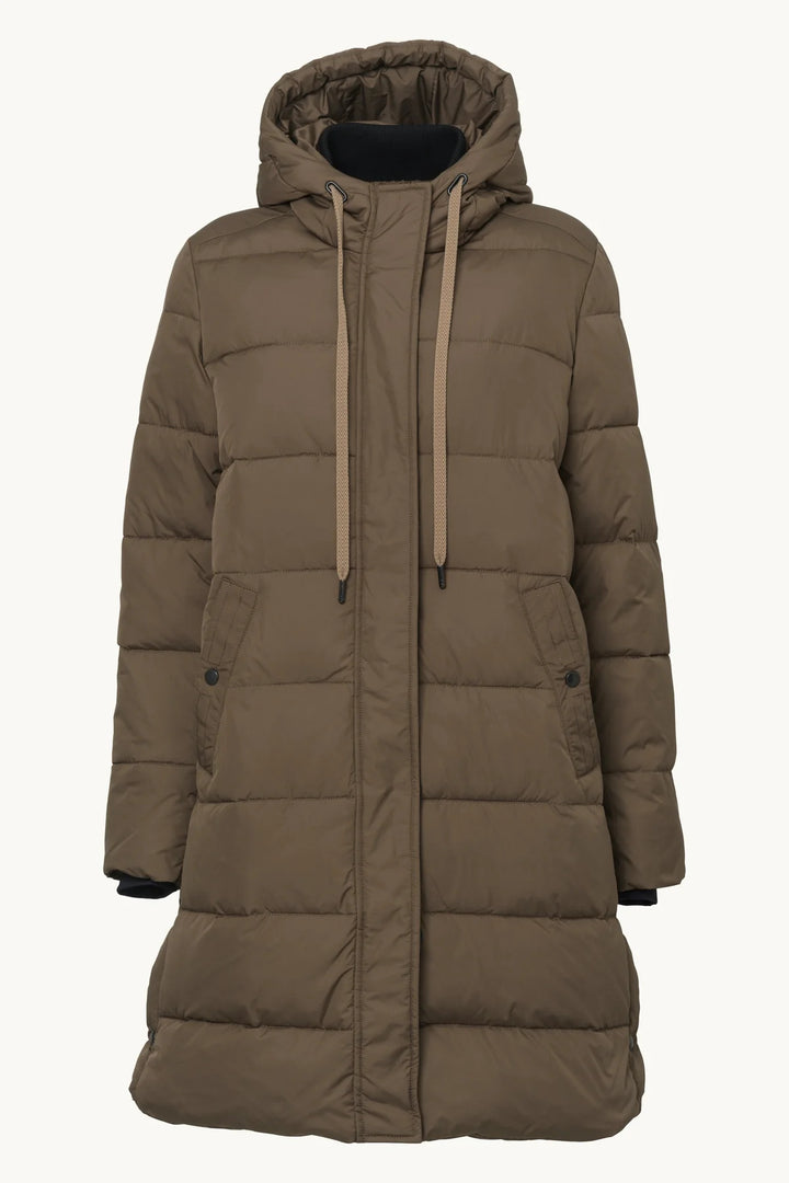 Long Hooded Quilted Winter Coat
