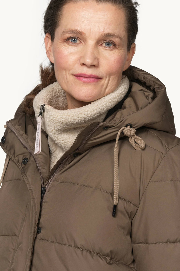 Long Hooded Quilted Winter Coat