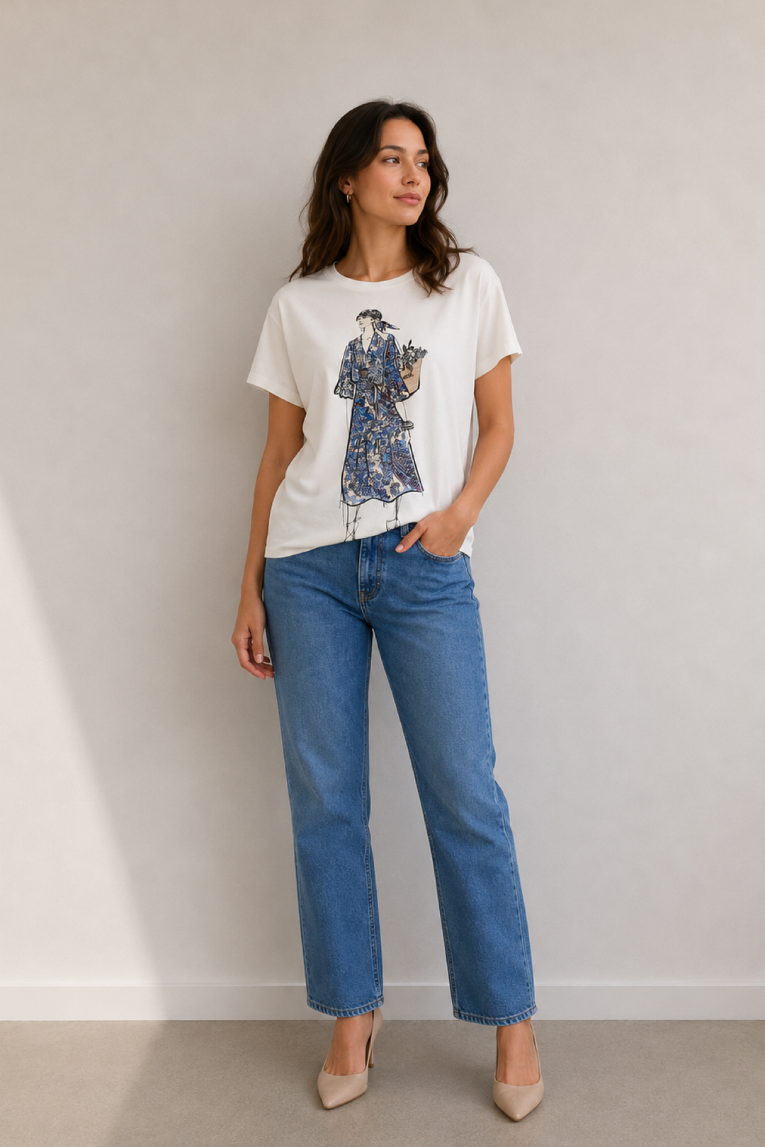 T-shirt imprimé artistique