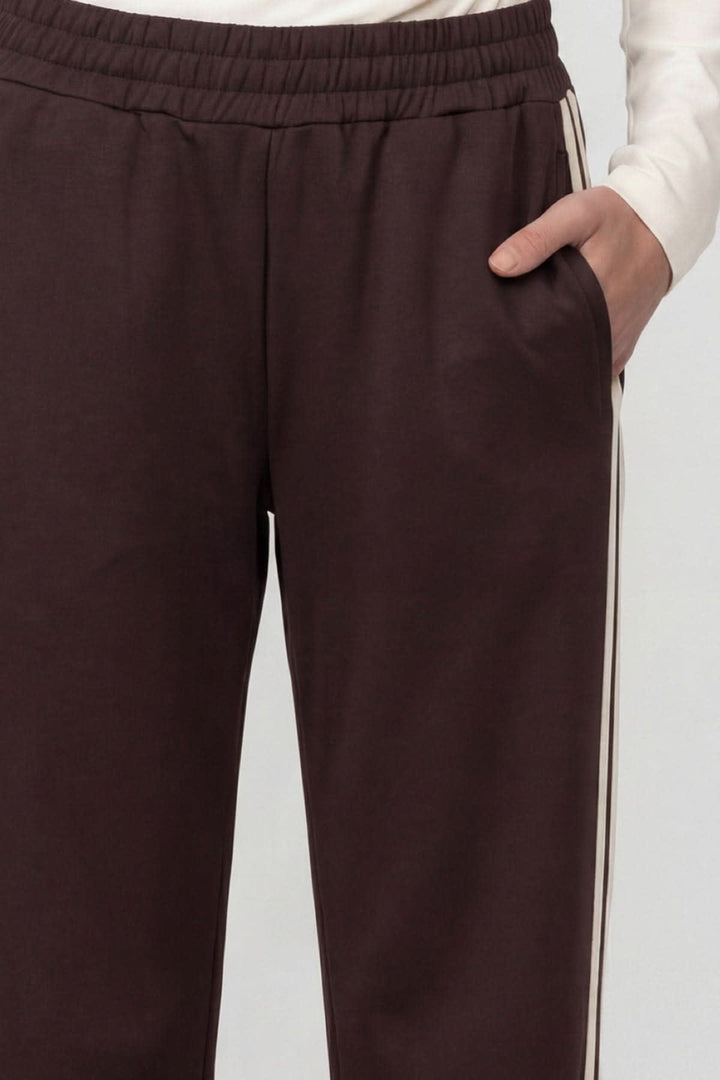 Pantalon à jambe large avec bandes latérales pour femme Monari