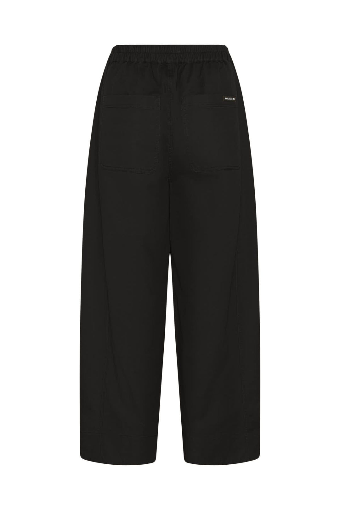 Vue de face pantalon habillé Inwear pour femme noir avec ceinture élastique - Valérie Simon