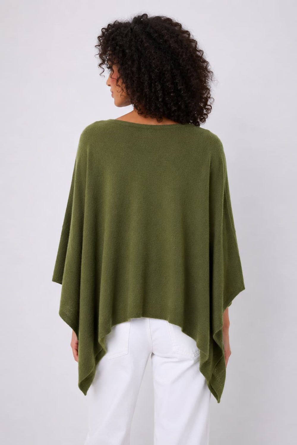 Women's knit boat-neck poncho Not Shy