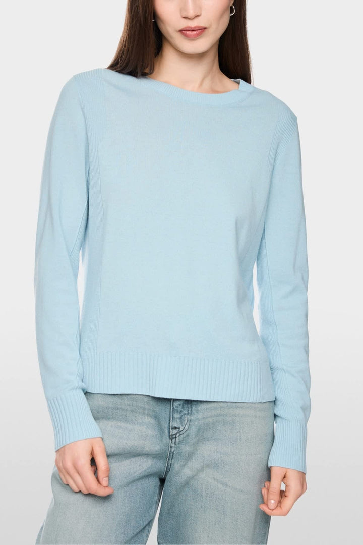 Side view of a lightweight blue Marc Cain women&
