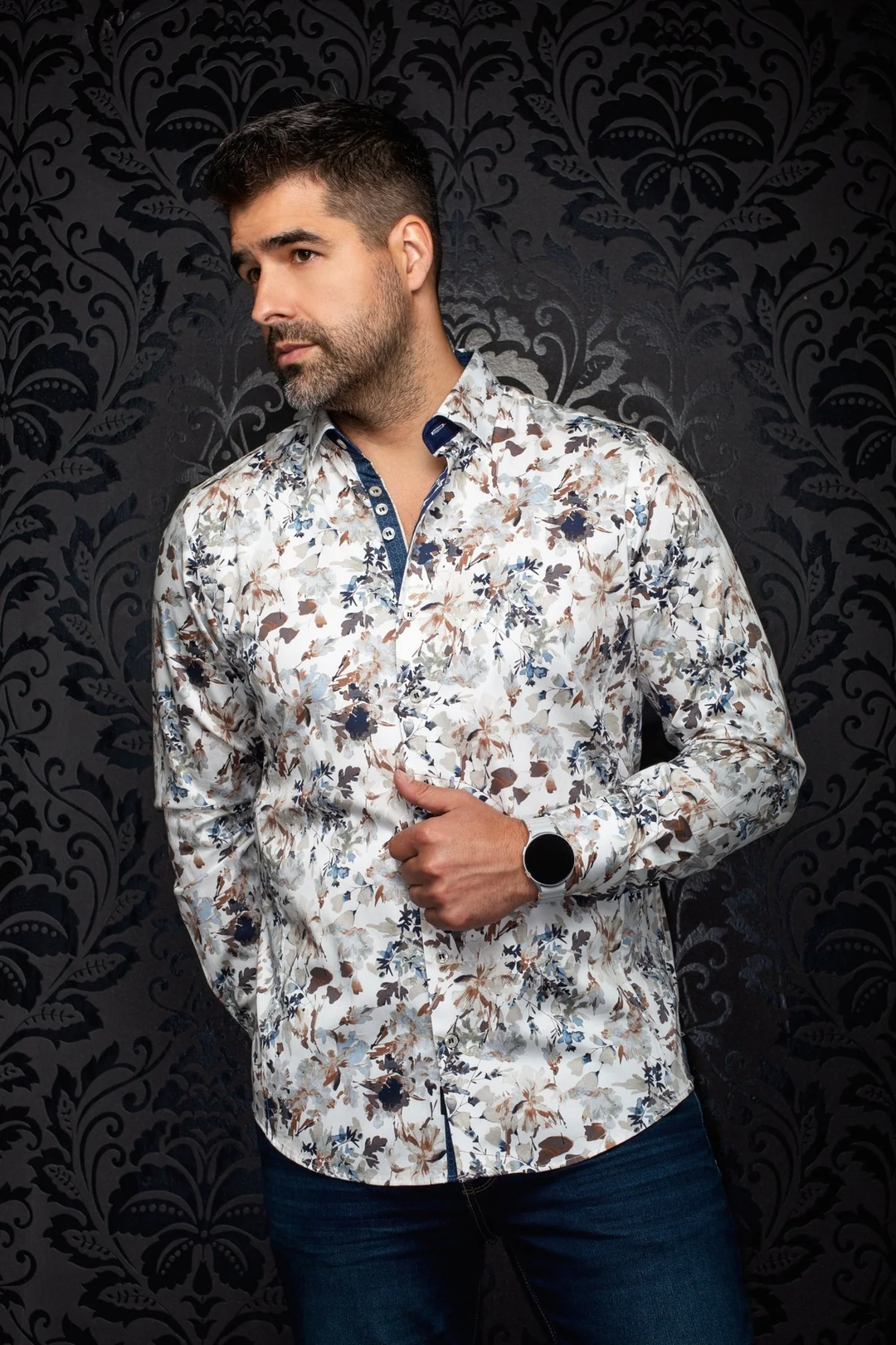 Donovan Floral Print Sport Shirt