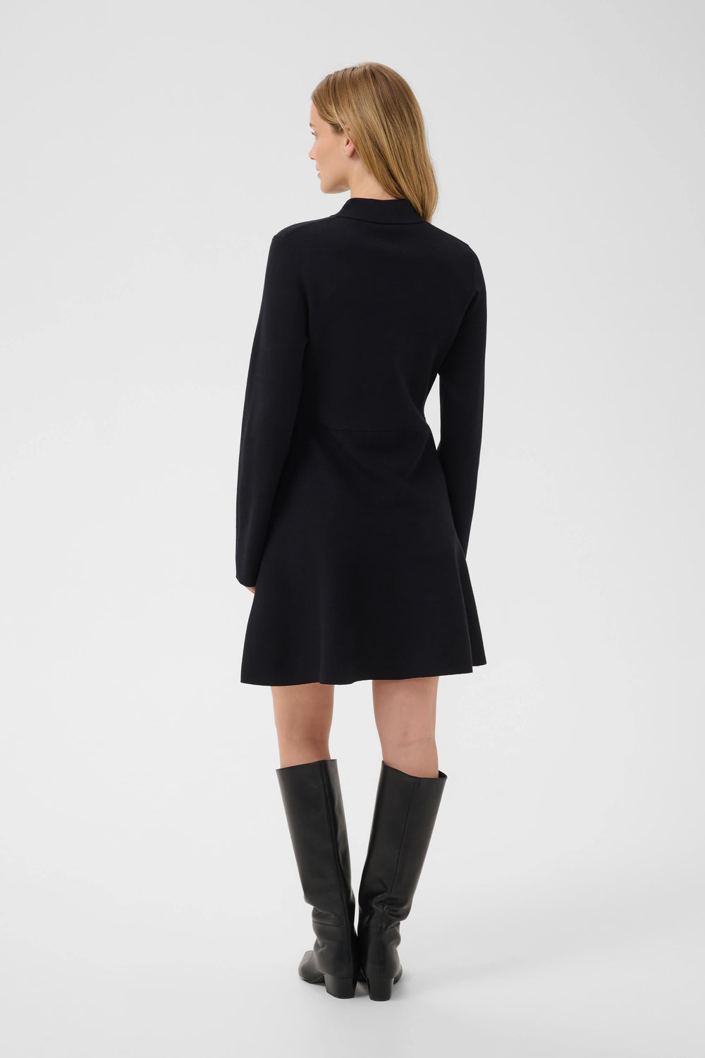 Women's short knit mock-neck dress Part Two