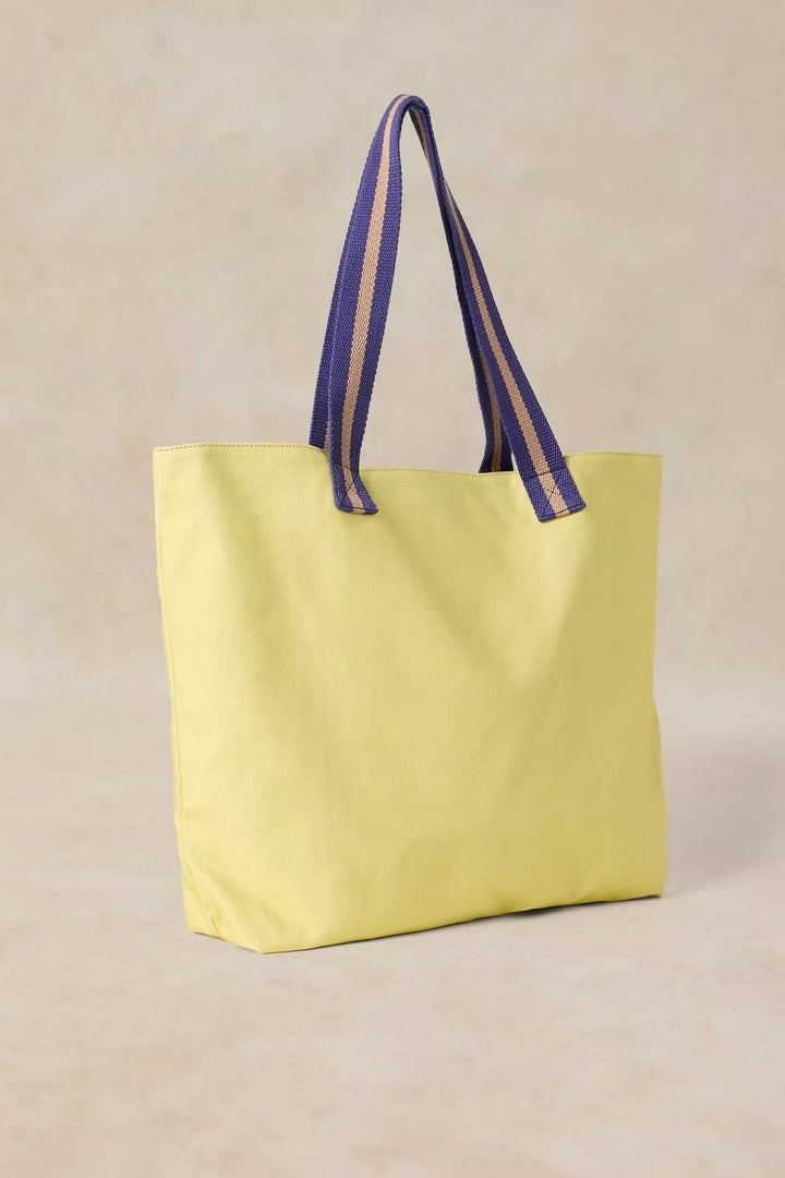 Women’s Terrie ecru dog print tote bag, front view White Stuff