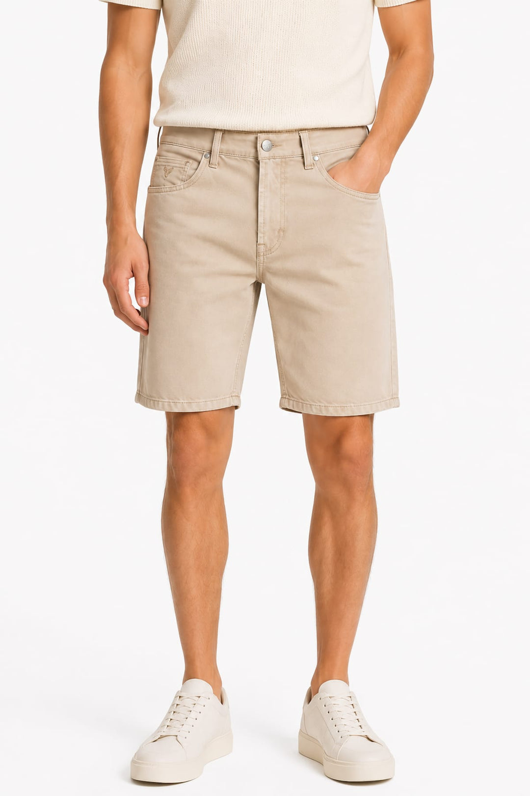 Vue de côté short Black Bull pour homme noir avec détails de poches - Valérie Simon