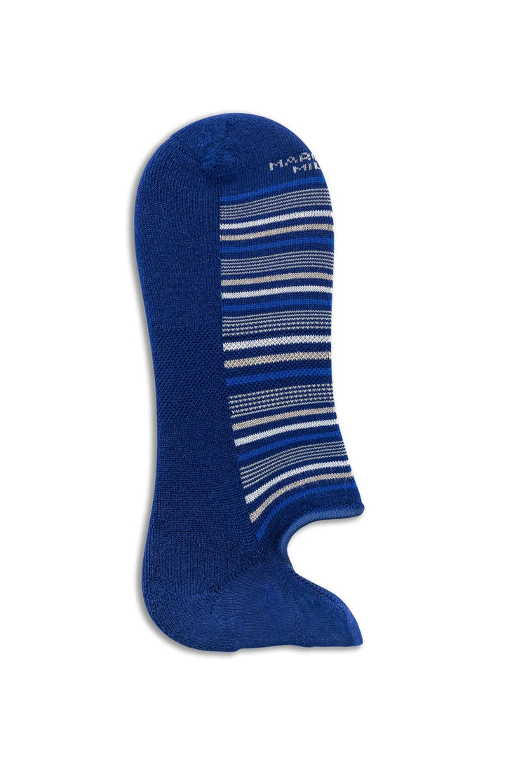 Side view of Marcoliani multicolored striped men&
