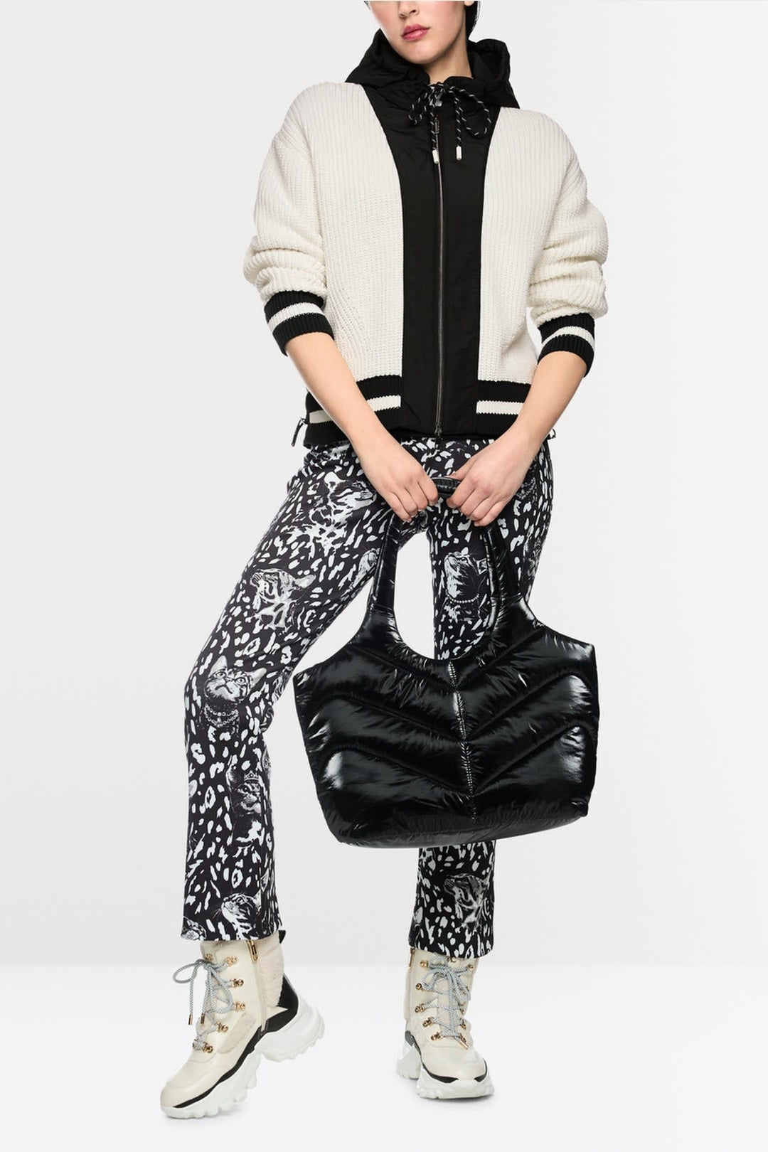 Sweat à capuche contrasté pour femme Marc Cain
