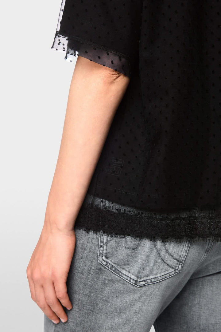 T-shirt 2 en 1 avec dentelle et perles pour femme Marc Cain