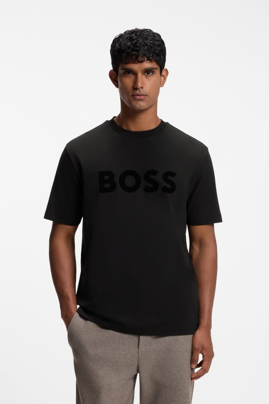 Men’s Hugo Boss contrasting logo T-shirt