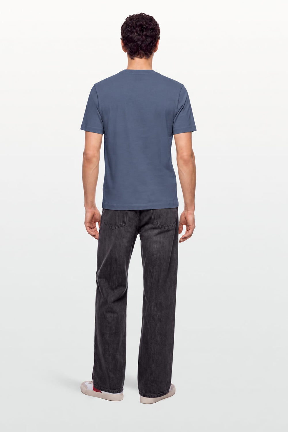 Front view of Hugo Boss men's tone-on-tone logo T-shirt
