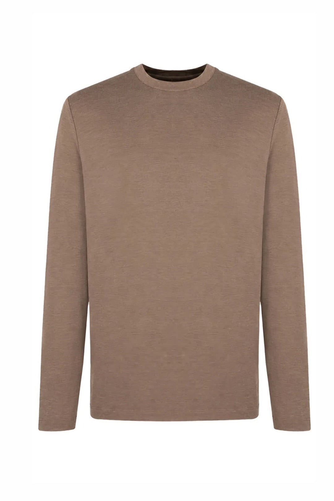 Front view of a white Paul and Shark long-sleeve T-shirt with embroidered logo for men - Valérie Simon