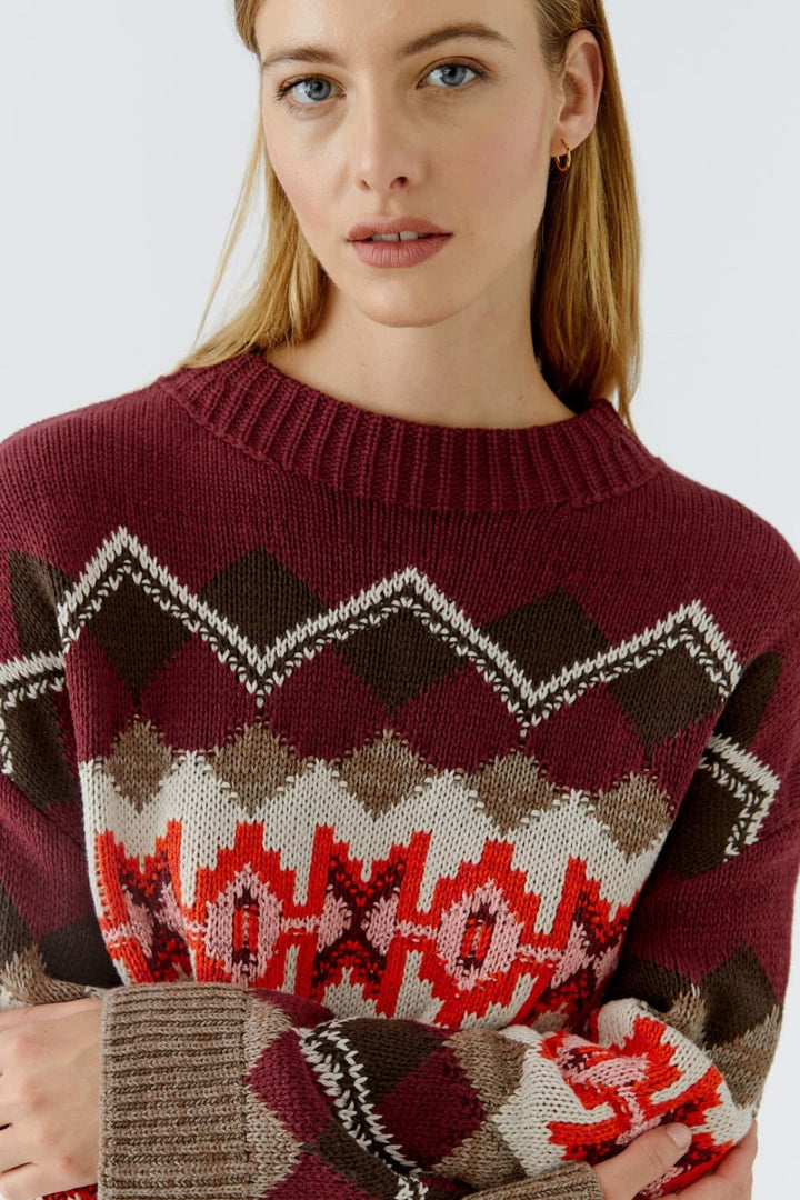 Chandail à motif jacquard pour femme Oui