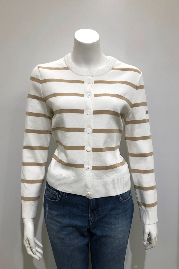 Cardigan à rayures boutonné PERPIGNAN