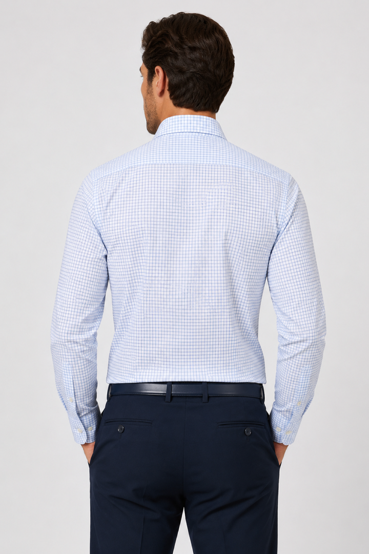 Chemise habillée à micro-carreaux