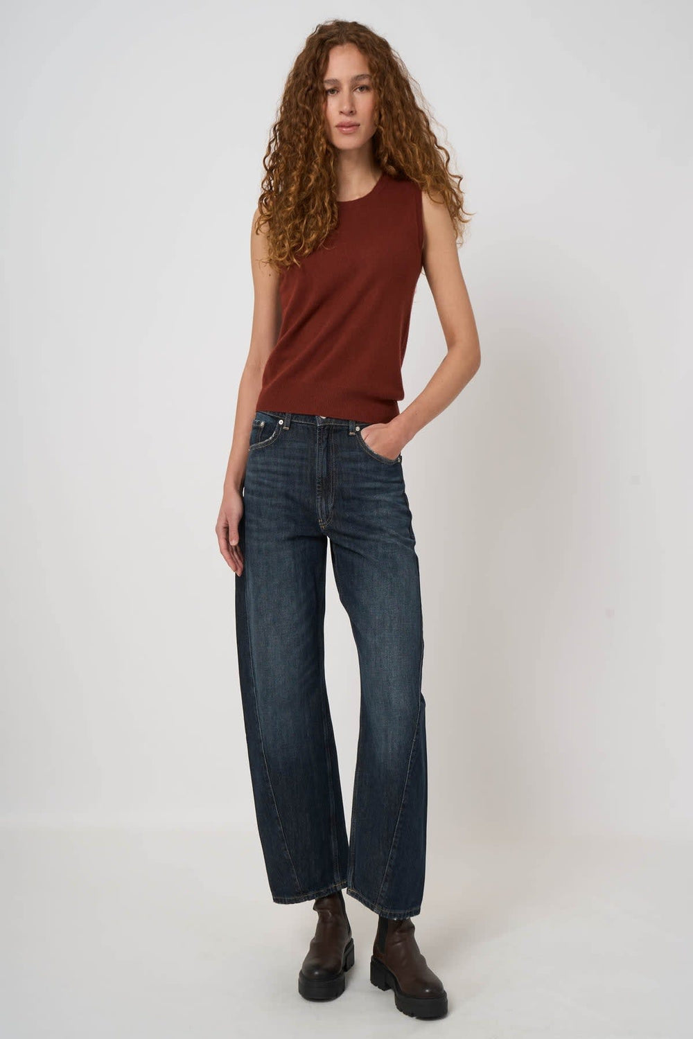 Women's crew-neck knit cardigan Repeat Cashmere