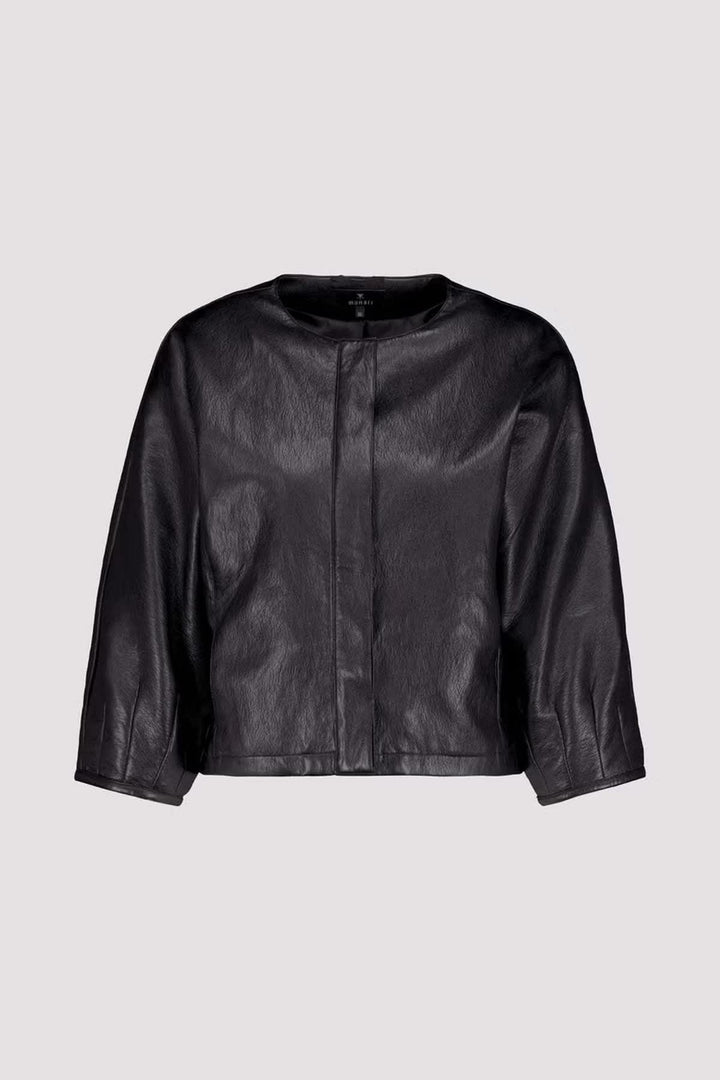Faux leather balloon-sleeve jacket for women Monari