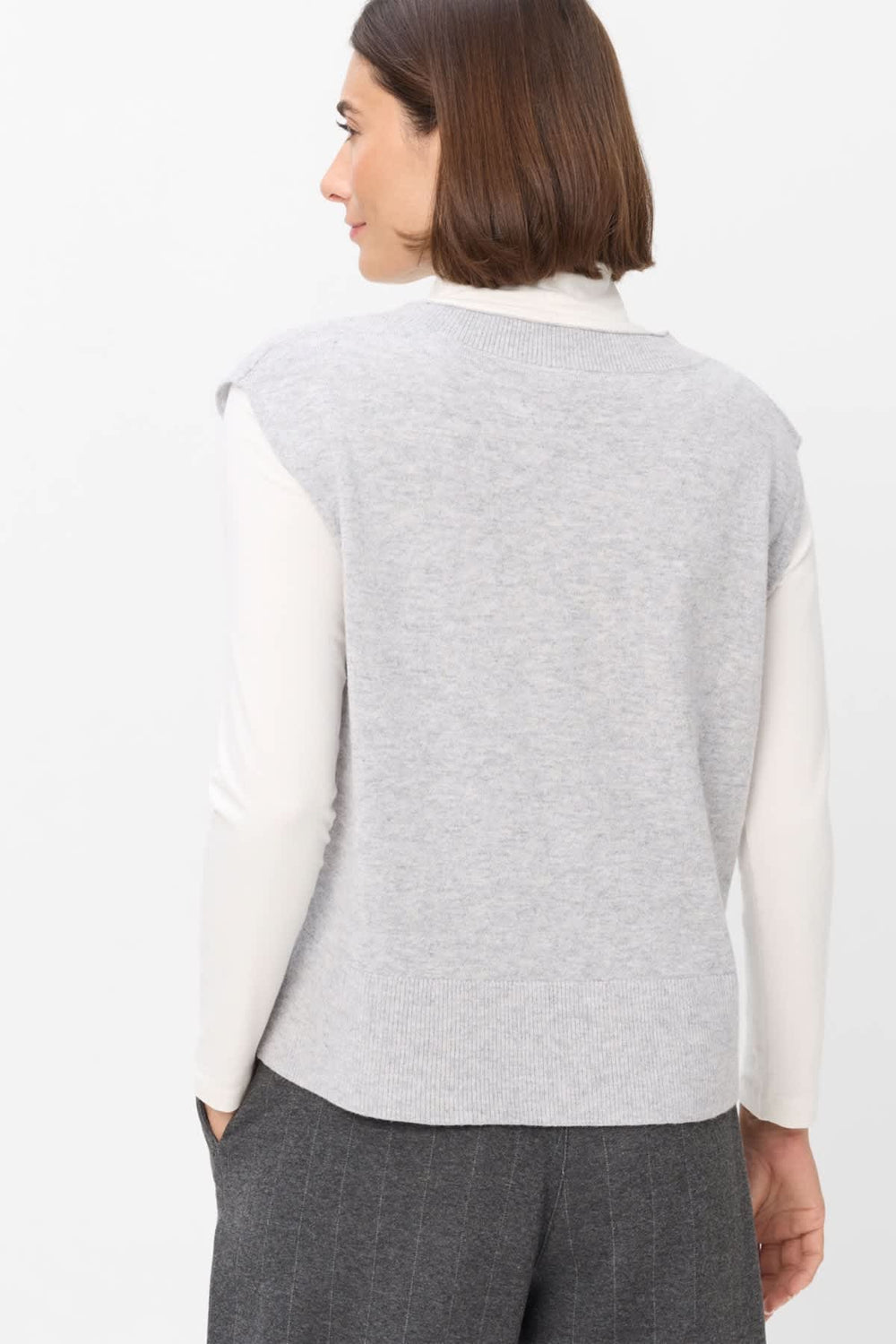 Women's Brax merino wool and cashmere sleeveless jacket