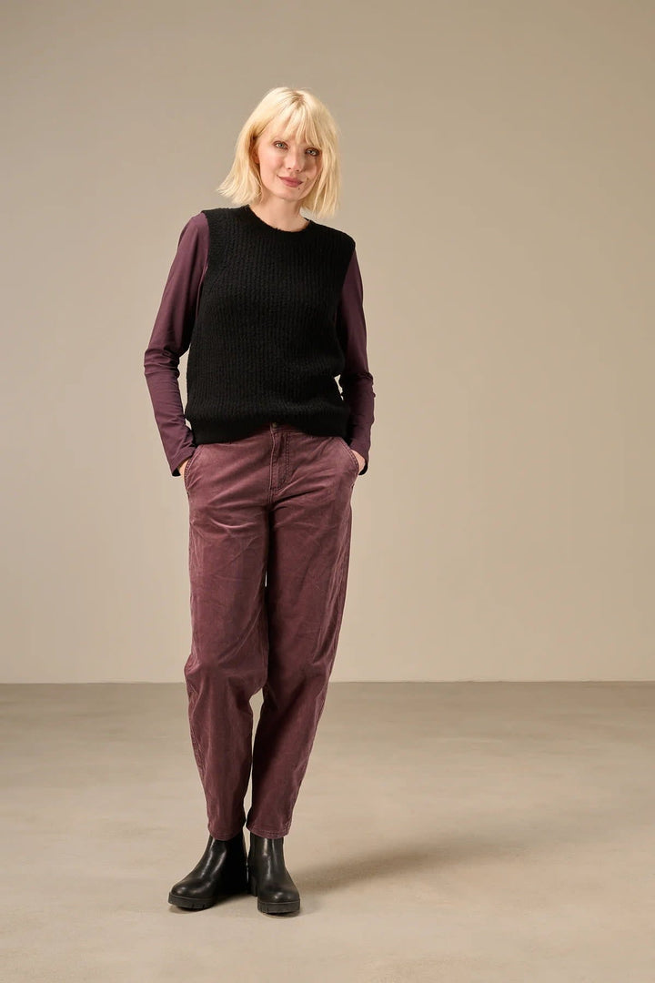 Veste sans manches en tricot pour femme Nile