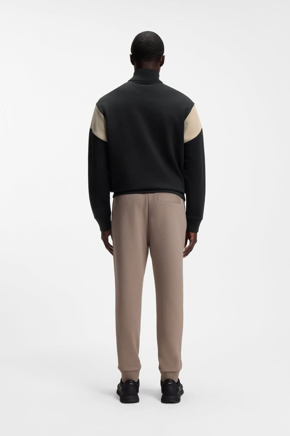 Hugo Boss men's contrast-panel zip-up jacket, front view