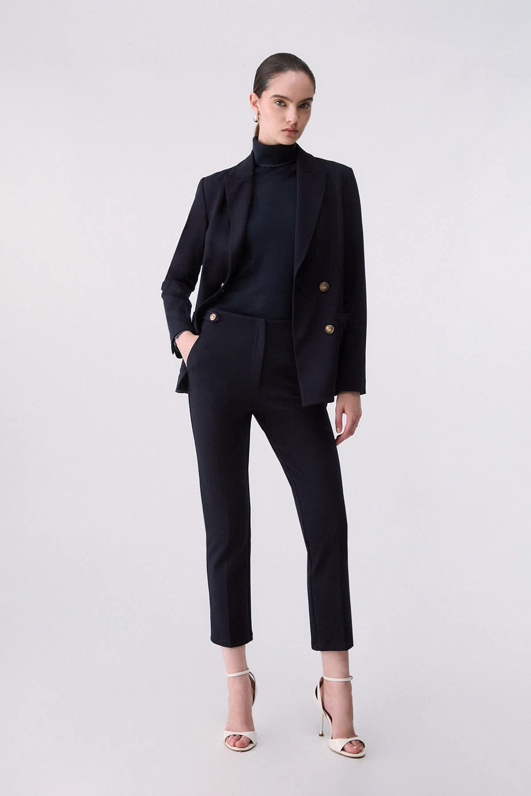 Double-breasted blazer for women liujo