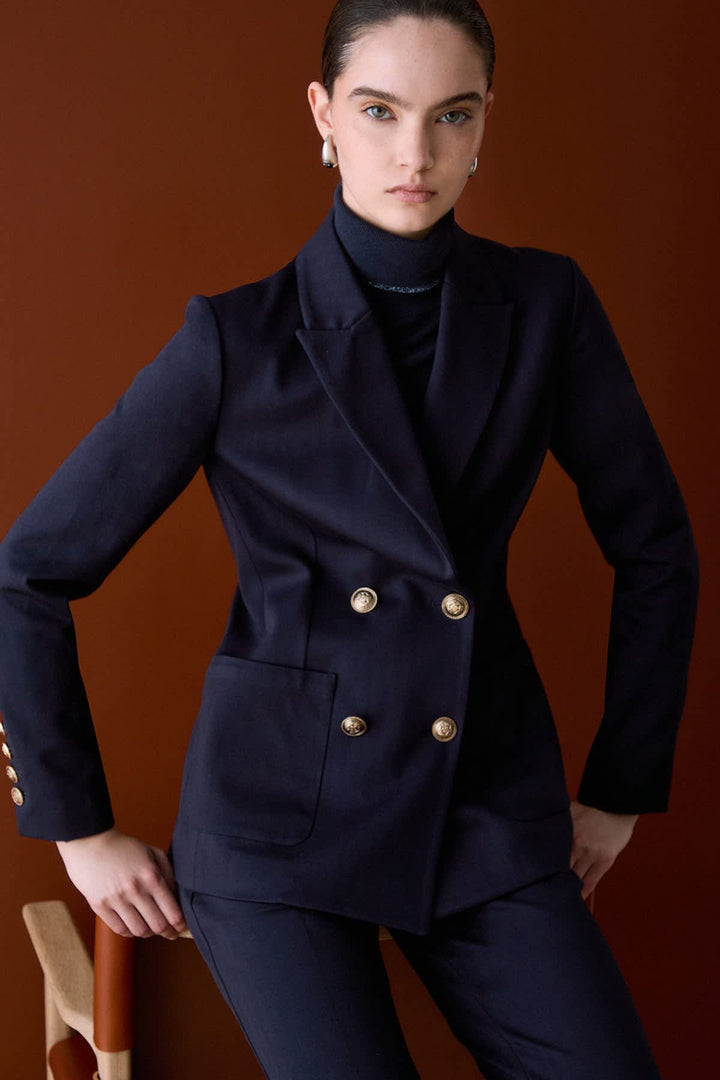 Double-breasted blazer for women liujo