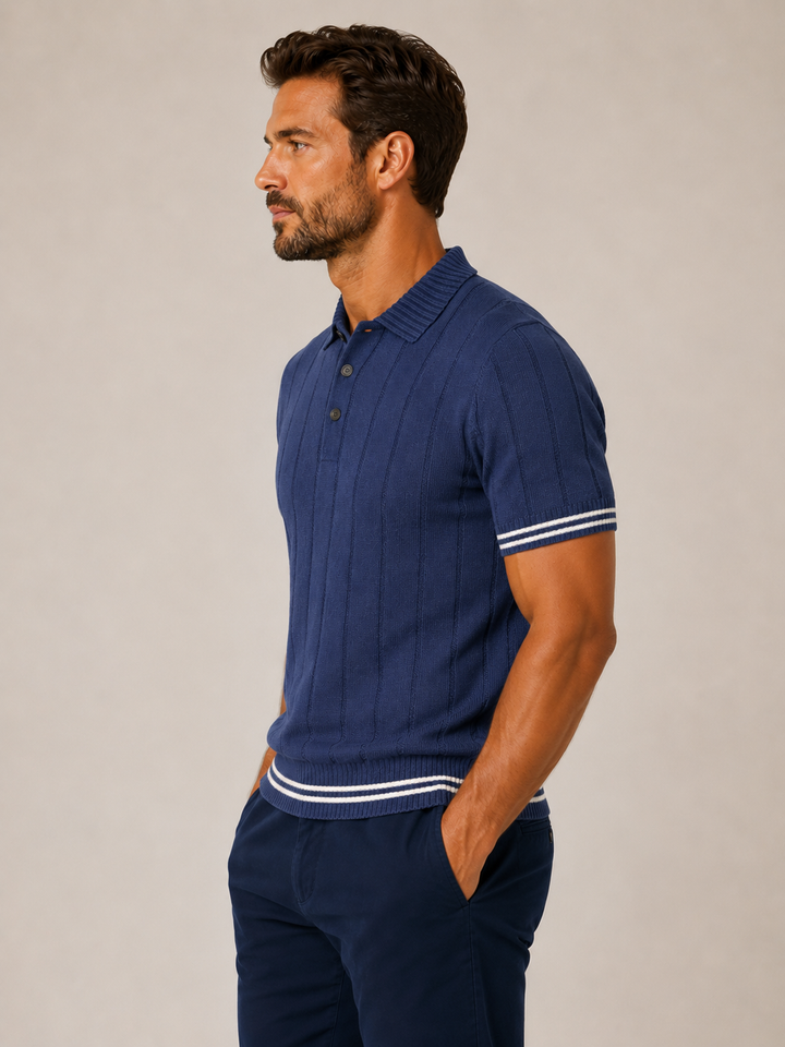 Polo texturé vintage