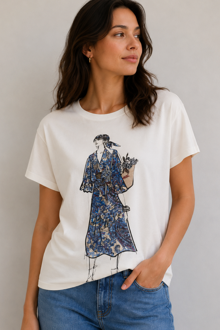 T-shirt imprimé artistique