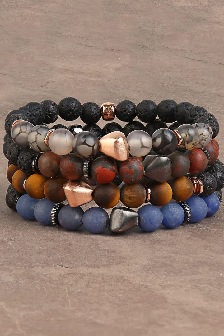 Bracelet élastique avec perles d&