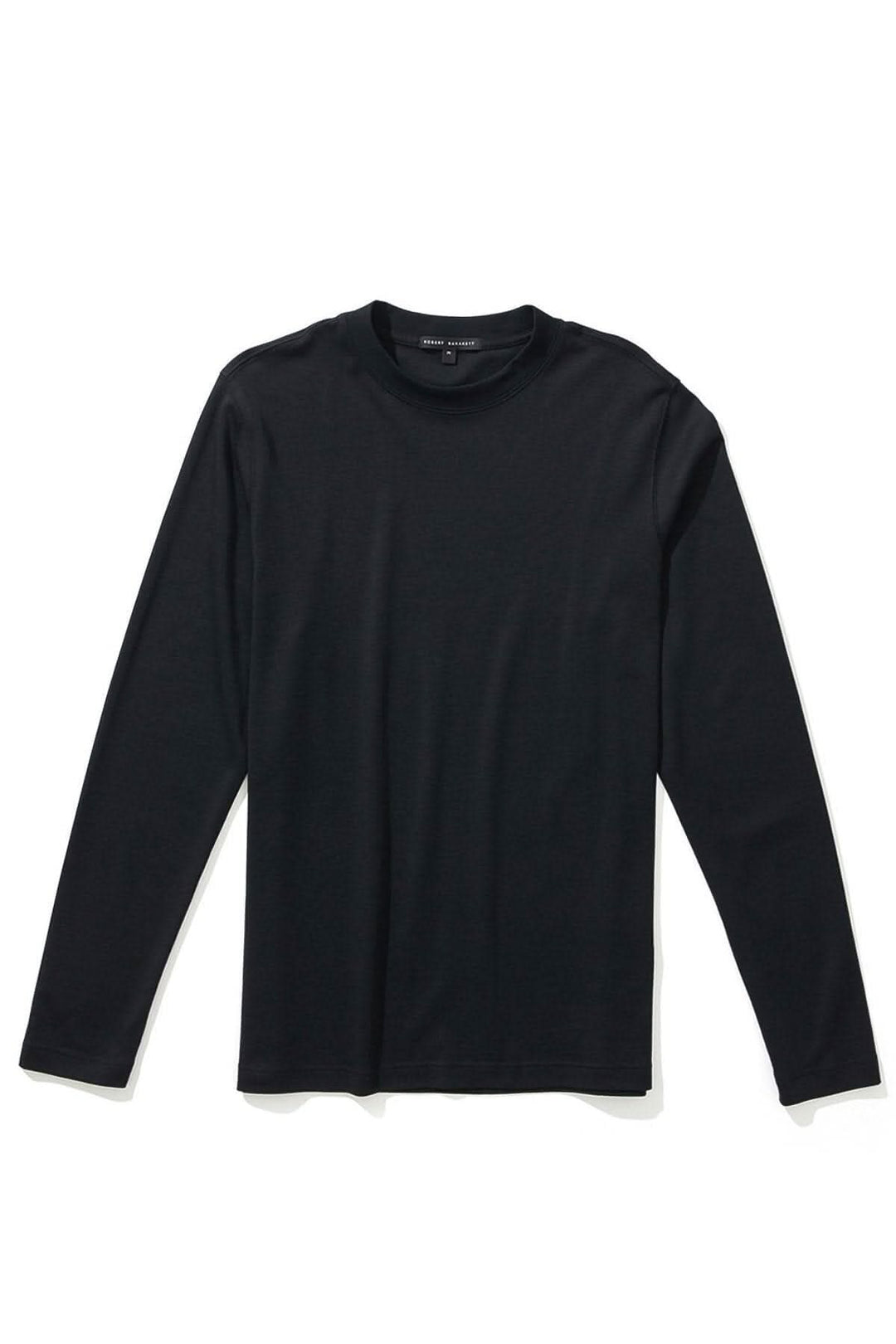 Chandail manches longues noir "Le Barakett" en 100% coton Pima, élégant et confortable pour toutes les occasions.