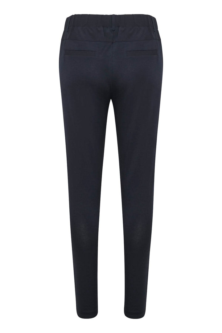 Pantalon de tailleur Jillian Sofie, coupe régulière, vue arrière, coloris bleu marine, avec poches à l&