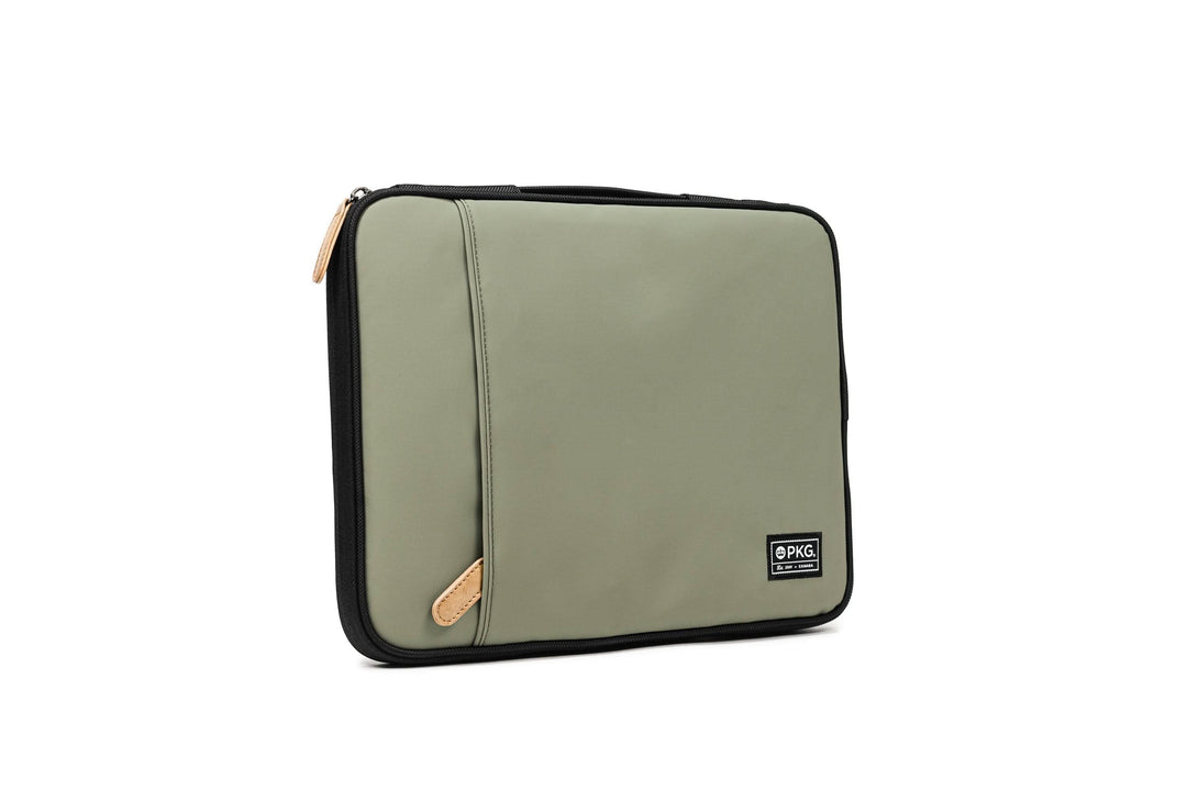 Pochette PKG Stuff pour ordinateur portable 13"-16" en polyester résistant aux intempéries, coloris vert.