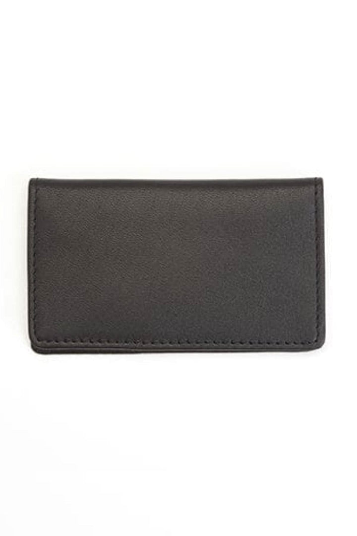 Porte-cartes en cuir Nappa noir, double face, élégant et fonctionnel, peut contenir jusqu&
